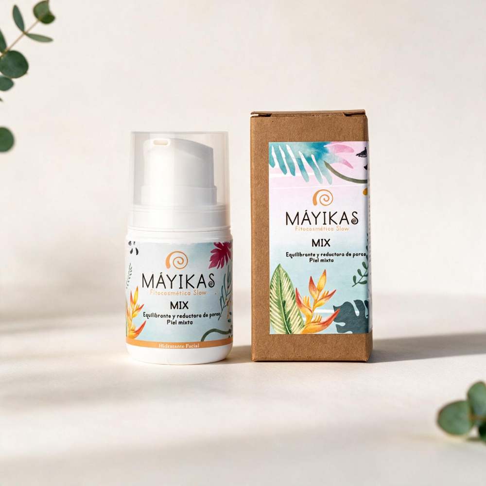 MIX Crema Natural Hidratante Piel Mixta - Equilibrante y Reductora de poros