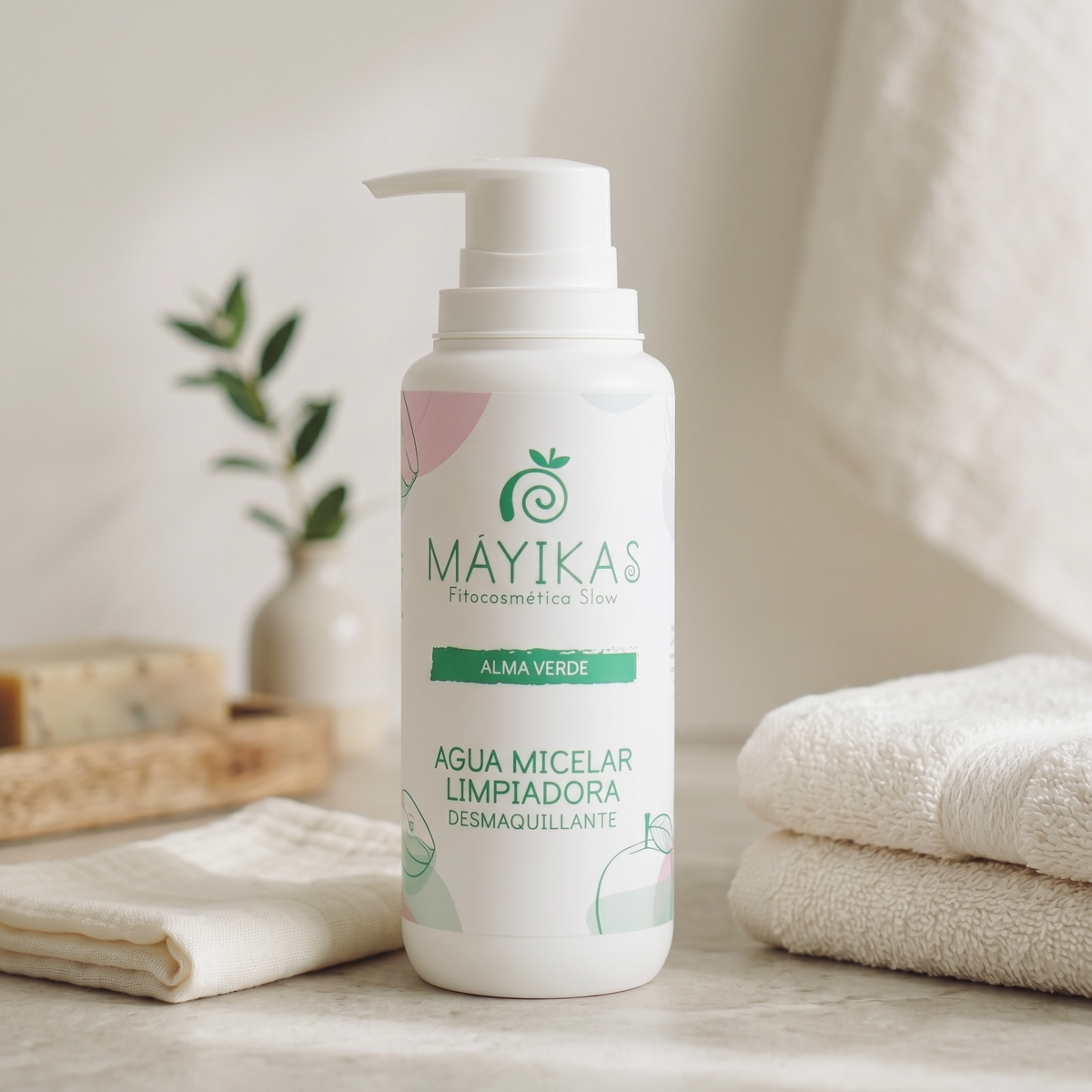Agua Micelar Natural Desmaquillante Alma Verde